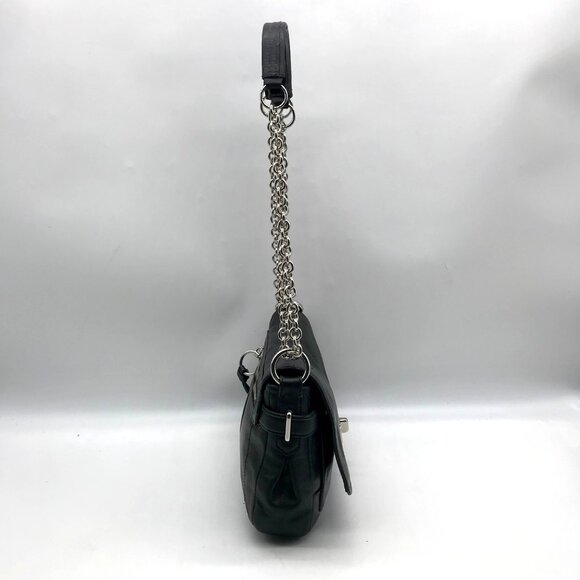 Coach Black Leather Chelsea Turn Lock Flap Shoulder Bag 17825 - Picture 4 of 11